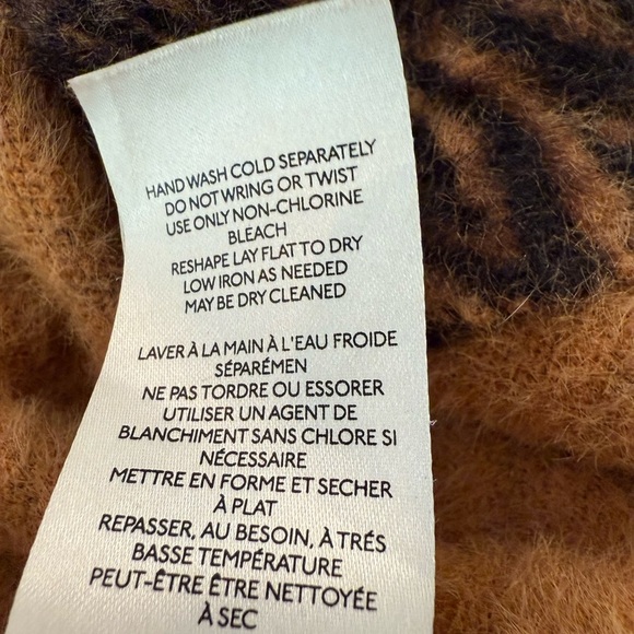 Free People Animal Print Long Cardigan with Collar and Buttons Size Small - Picture 8 of 9